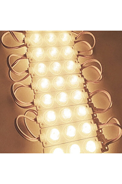 ELEKTRONİKALED 12VOLT 3WATT 3LÜ YÜKSEK LENSLİ MODÜL LED (10 ADET)