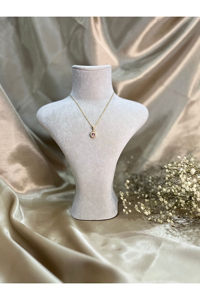 Store 316L Pink Light Gold Color Steel Necklace