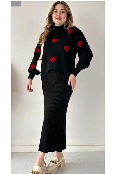 Tebrikler tekstil New Season Women's Winter Fashionable and Modern Knitwear Dress Suitable for Special Occasions Model G1754