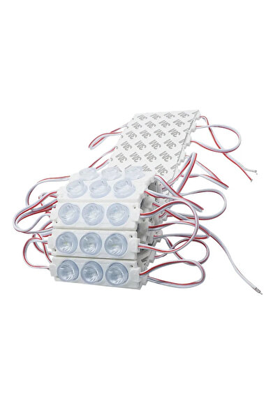 ELEKTRONİKALED 12VOLT 3WATT 3LÜ YÜKSEK LENSLİ MODÜL LED (10 ADET)