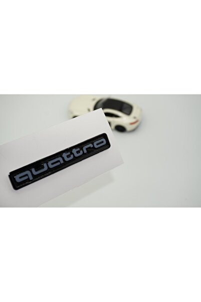DK Tuning Quattro Gri Siyah Bagaj Logo Amblem Audi İle Uyumlu