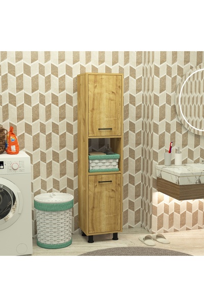 Home Mobiga Efsa Çamaşır Kirli Sepetli Banyo Dolabı