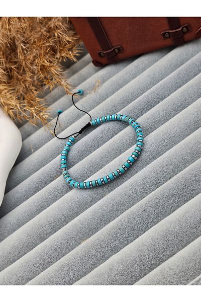 AURA Men's Bracelet - Natural Stone Hematite Stone