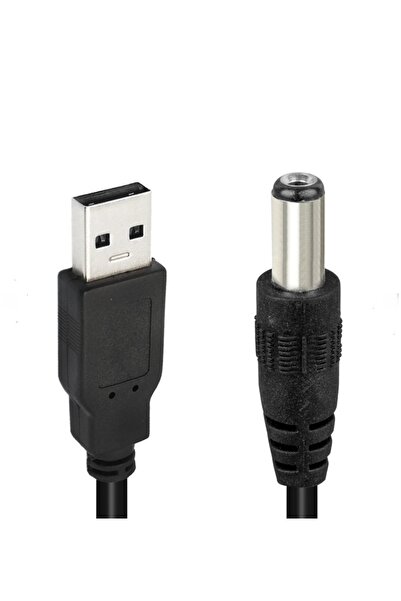 efmues USB şarj kablosu jaklı 5.5*2.5 Uç 80cm yuvarlak uçlu şarj kablosu
