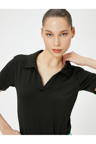Koton Tricou negru pentru femei 4SAK10203NK