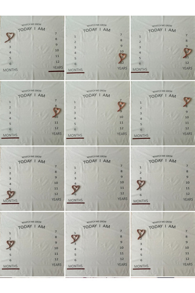 Kukuletaparty Bebek Aylık Çekim Bannerı / 12 ay