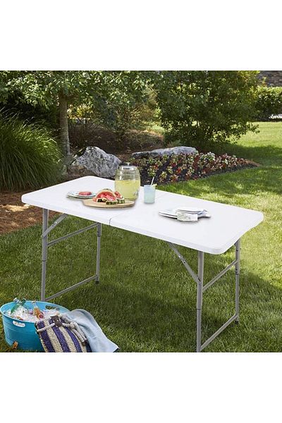 ALMUFARREJ Foldable Buffet Table White/Black 120x73x60cm