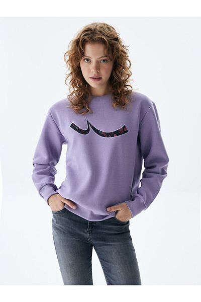 Ltb Logo Crew Neck Lilac Sweatshirt