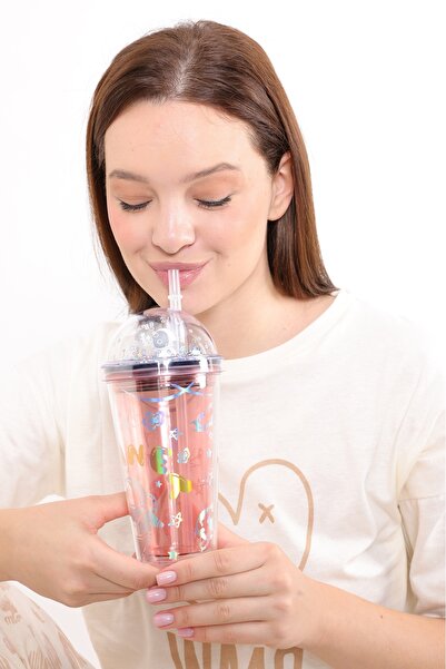 Meturas 450 ml Astronaut Figured Planetary Mug - Binocular Straw Cup, 20 * 10 cm
