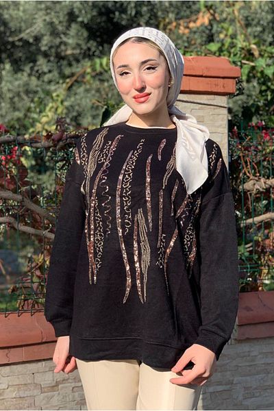 Moda Rosa 25K4418 - Black - Embroidered Tunic