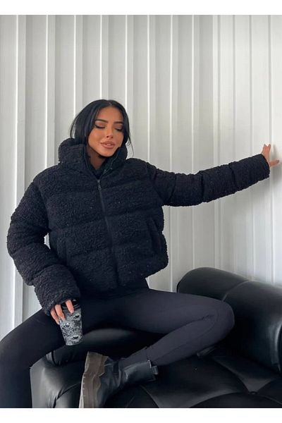 moda armanc Plush Embossed Teddy Women's Inflatable Coat