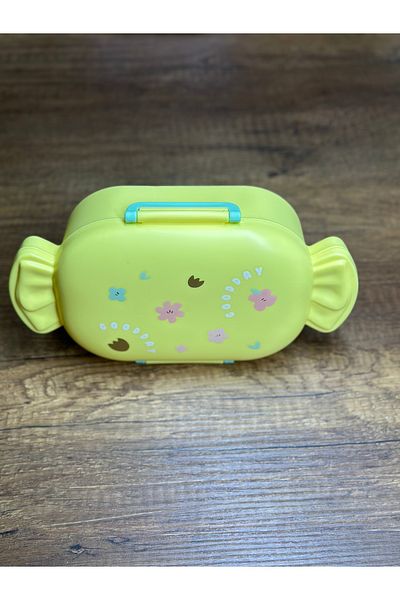 7K Yellow Candy Look Children's Meal Lunch Box Container