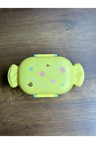 7K Yellow Candy Look Children's Meal Lunch Box Container