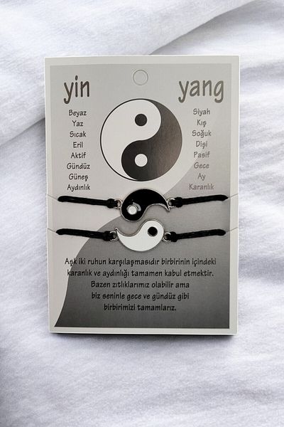 NovaJest Fire and Water Yin Yang 2-Piece Bracelet Set Gift Bracelet