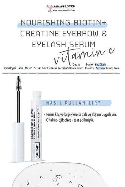 Skin401 Biotin & Keratin Dolgunlaştırıcı Besleyici Uzatıcı Kaş & Kirpik Serumu 6.5ml