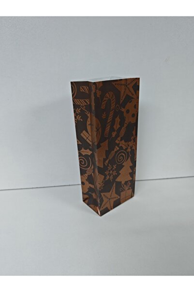 arminow Yılbaşı Temalı Renkli Desenli Paketi Seti 8x20x5 Cm -hediye Poşeti - 10 Adet - Ç059