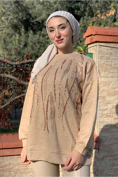 Moda Rosa 25K4418 - Dark Mink - Embroidered Tunic