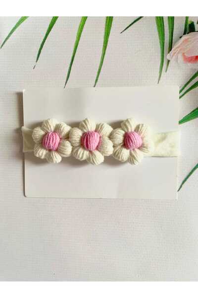 Kadın Girişimciler Atölyesi Fluffy Daisy Baby Hair Band - Χειροποίητο και Μπαντάνα