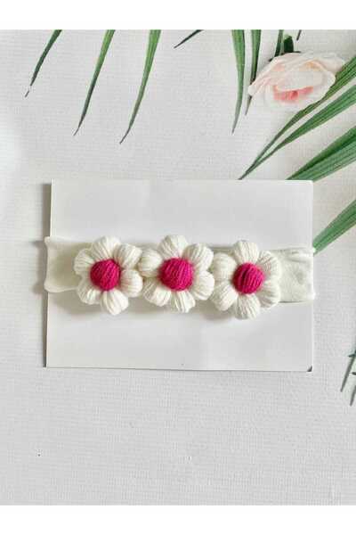 Kadın Girişimciler Atölyesi Fluffy Daisy Baby Hair Band - Χειροποίητο και Μπαντάνα