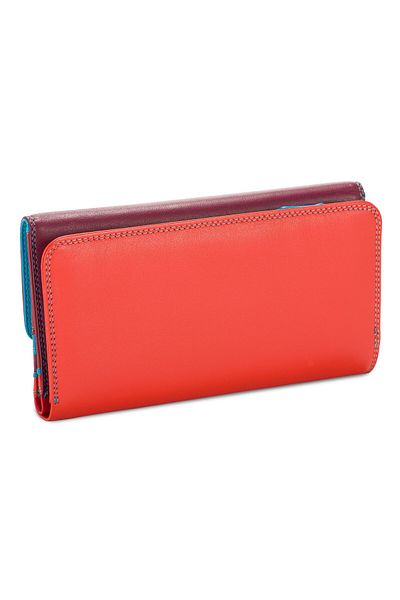Mywalit Dreifach gefaltete Geldbörse mit Reißverschluss, Geldbörse, Leder, 17 cm