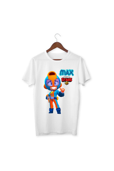 ALPŞAN TİCARET Brawl Stars Max Kids Adult White T-shirt Unisex dečija majica