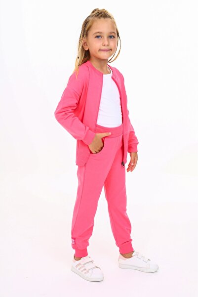 Toontoy Κοριτσίστικο Σετ Φούτερ με Φερμουάρ και Επιγραφή Εθνόσημο