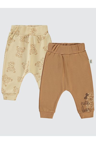 Civil Baby Coffee Color 2-Piece Single Bottom No Booties Set for Baby Girl 6-18 Months