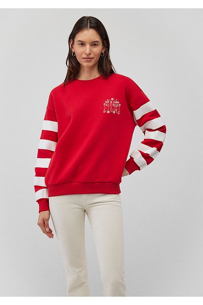 Mavi New Year's Themed Red Sweatshirt 1S10335-70390
