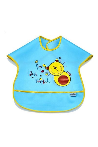 Easy Tedarik Babyjem Poly Oilcloth Large Baby Bib 029 Blue