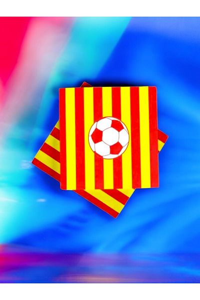 VibeHome 16 τμχ Yellow-Red Lion Fan Team 8 τμχ Χαρτοπετσέτες - Πάρτι γενεθλίων και διασκεδαστικές εκδηλώσεις