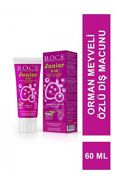 Easy Tedarik Rocsjunior Toothpaste 60ml 612 Years Old Forest Fruits