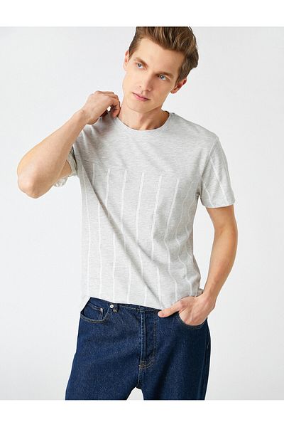 Koton Gray Striped T-Shirt