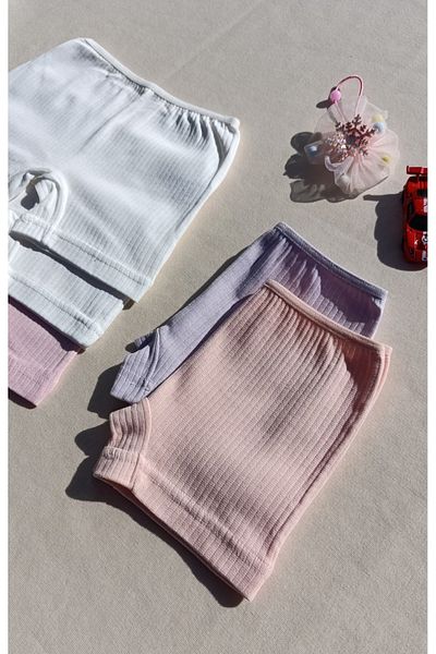 siyalife 5-Piece Ribbed Flexible Fabric Children's Shorts