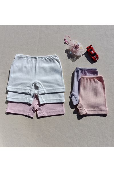 siyalife 5-Piece Ribbed Flexible Fabric Children's Shorts
