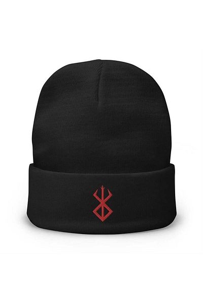 Köstebek Black Anime Berserk Logo Beanie