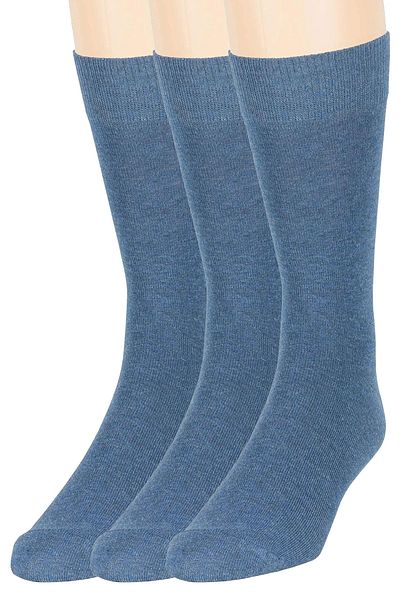 SİHİRLİ AYAKLAR Navy Blue Μονόχρωμο 3 Ζεύγη Ανδρικές Κάλτσες - Βαμβακερές
