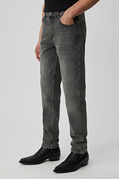 GRIMELANGE Azurha Men's Denim Dark Gray Trousers