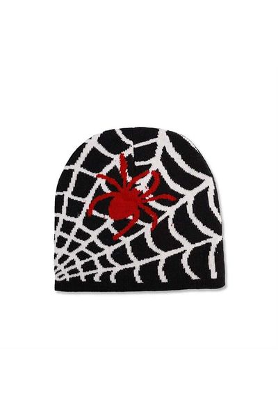 Köstebek Black and White Spider-Man Web Beanie