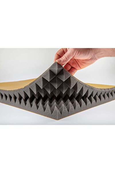 COLDFLEX Ses Yalıtımı Akustik Piramit Süngeri Kendinden Yapışkanlı