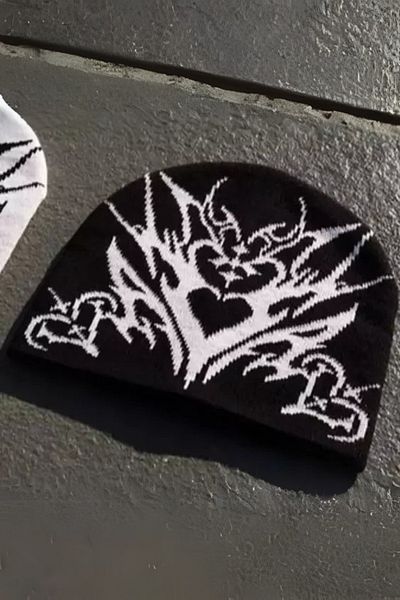 Köstebek Black Heart Streetwear Beret