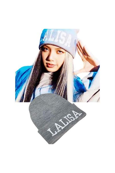 Köstebek K-pop Black Pink - Lisa - Lalisa Gray Beret