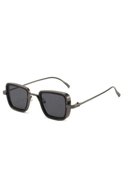 Köstebek Thick Black Framed Retro Black Glass Sunglasses
