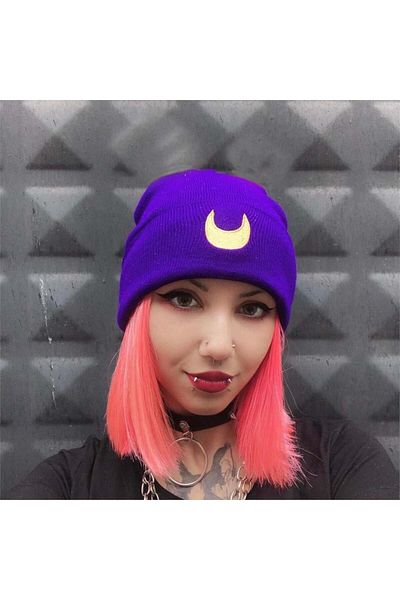 Köstebek Anime Sailor Moon Purple Beanie