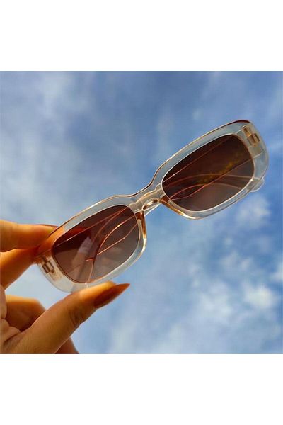Köstebek Retro Sunglasses with Transparent Brown Frame and Lens