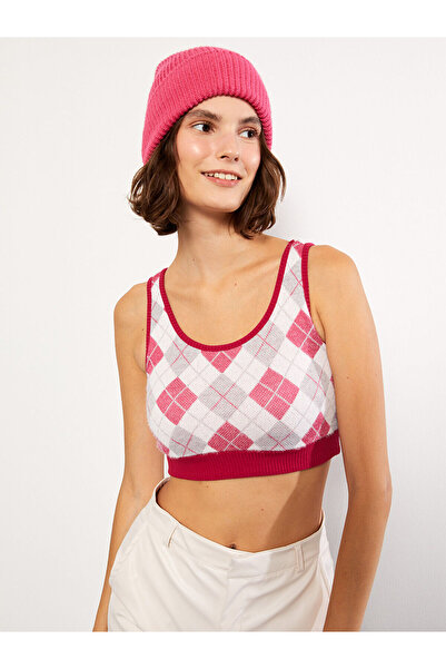 LC Waikiki U Neck Diamond Patterned Women's Knitwear Undershirt