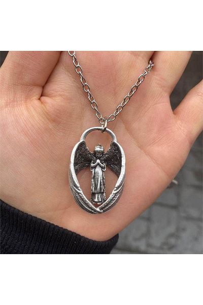 Köstebek Guardian Winged Angel Necklace