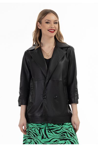 Faina Blazerjacke Aus Leder