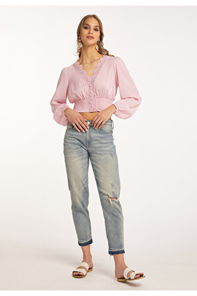 Izia Cropped Bluse langarm