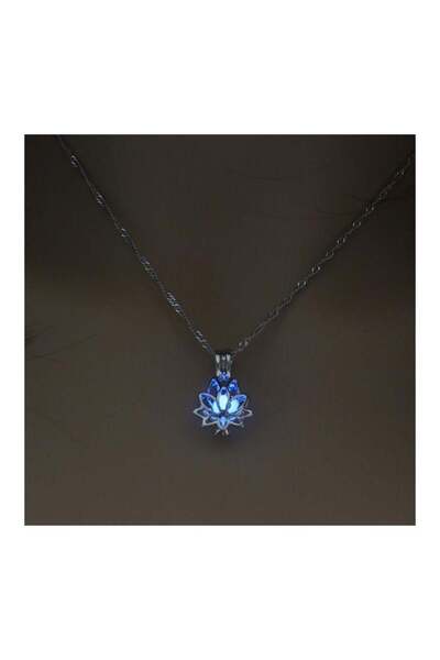 Köstebek Karanlıkta Parlayan Lotus Çiçeği Kolye