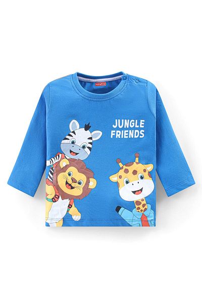 Babyhug Babyhug - T-Shirt & Pant Set With Animals Print - Blue
